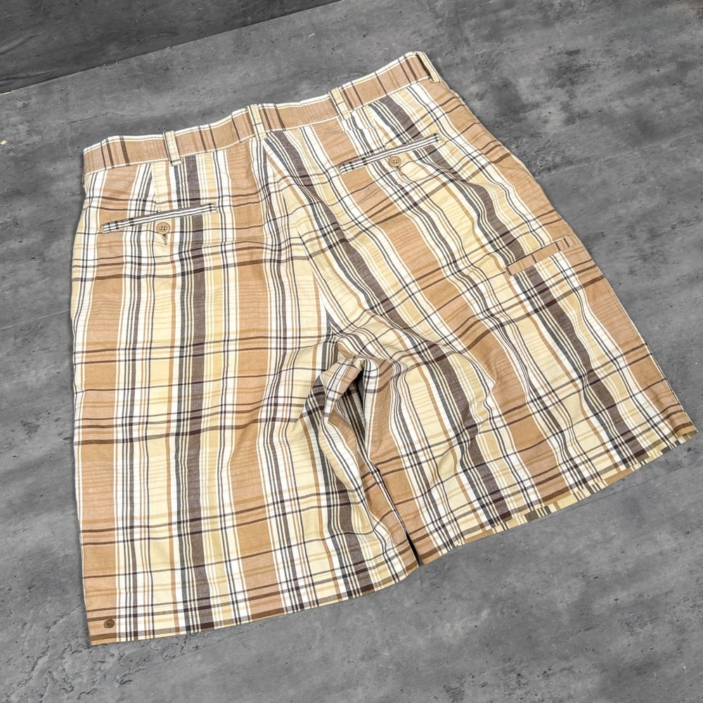 Y2K 2000's 00's Hagger Baggy Realx Fit Wide Checkord Plaid Stripped Short's